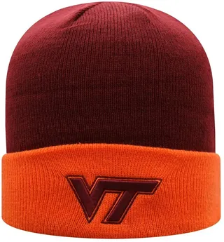 Men's Maroon and Orange Virginia Tech Hokies Core 2-Tone Cuffed Knit Hat