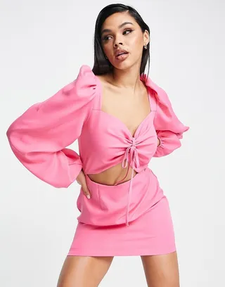 I Saw It First cut out mini dress in pink