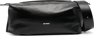 Logo-Print Leather Shoulder Bag