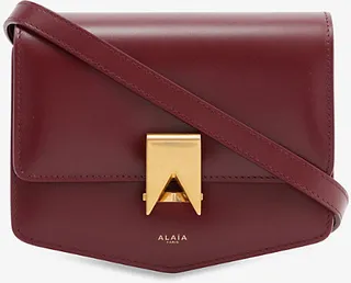 Womens Ivorie Le Papa Small Logo-clasp Leather Cross-body bag