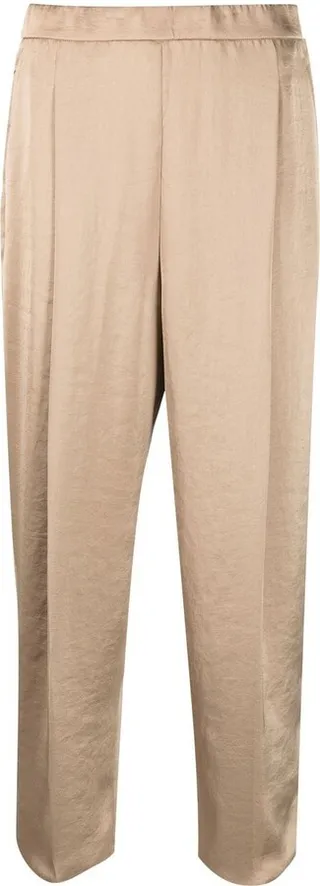 Cropped Satin Trousers