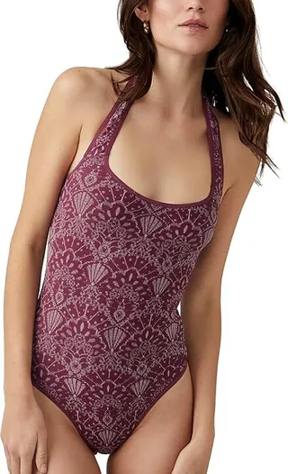 Free People With Love Bodysuit (Capri Grape) Women's Jumpsuit & Rompers One Piece