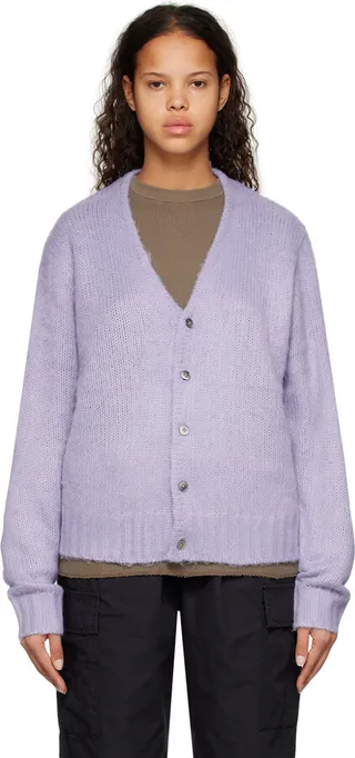 Stüssy Purple Brushed Cardigan