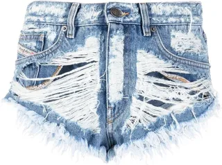 Distressed Denim Shorts