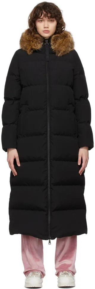 Moncler Black Down Guimauve Long Coat
