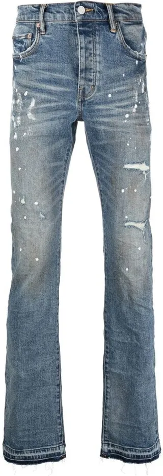 Paint-Splatter Print Jeans