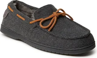 Fireside By Dearfoams Men's Grafton Microwool and Genuine Shearling Moccasin