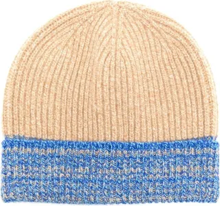 Two-Tone Ribbed Beanie