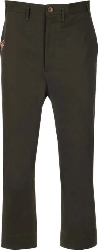 Vivienne Westwood Logo Embroidered Cropped Trousers