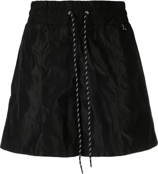 drawstring A-line shorts