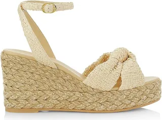 Playa Knot Straw Espadrille Wedge Sandals