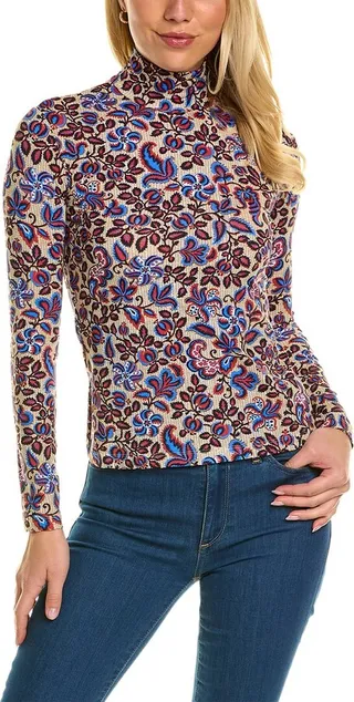 La Double J Jersey Turtleneck Top