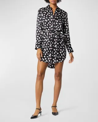 Scoutt Silk Printed Shirtdress