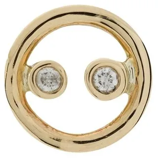 9K yellow gold diamond single earring