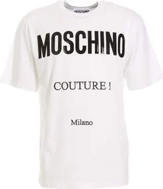 Moschino Logo Printed Crewneck T-Shirt