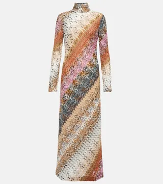Knitted turtleneck dress