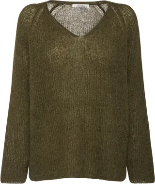 Tequila mohair blend V neck sweater