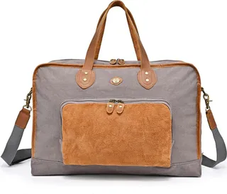 Tsd Brand Valley Oak Canvas Weekender Bag