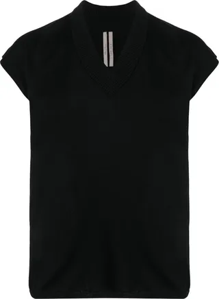 V-neck knitted tank top