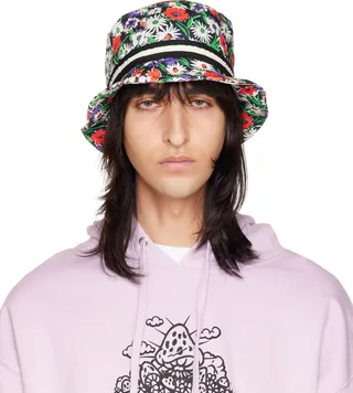 Anna Sui SSENSE Exclusive Multicolor Daisies Bucket Hat