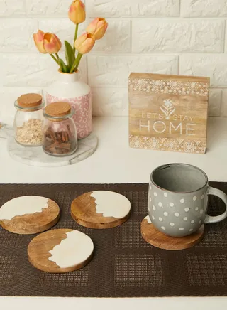 Set Of 4 Painted Coasters