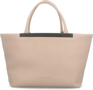 Brunello Cucinelli Logo Detailed Tote Bag