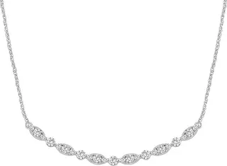 14K White Gold & 0.33 TCW Diamond Pendant Necklace