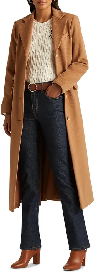 Wool Blend Longline Coat