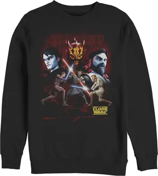 Men's Star Wars: The Clone Wars Jedi Vs. Sith Sweatshirt - Black - Small