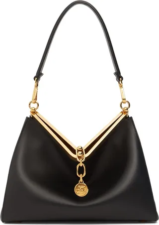 Large Vela leather shoulder bag
