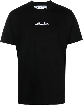 logo-print organic cotton T-shirt