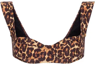 South Pacific leopard-print bikini top