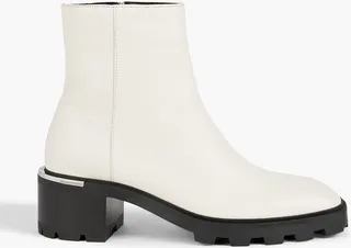 Melodie 35 pebbled-leather ankle boots