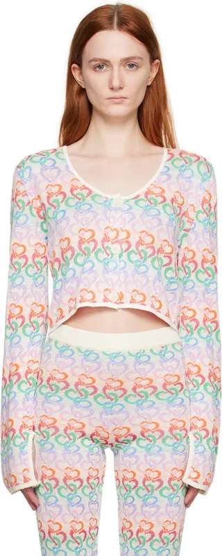 Marco Rambaldi Multicolor Heart Cardigan