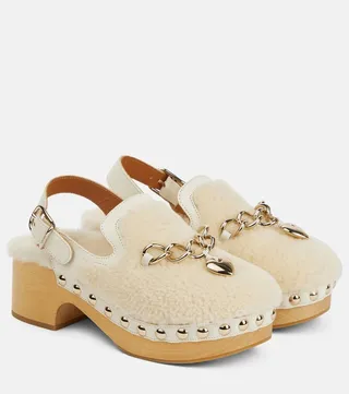 Ninna embellished teddy clogs
