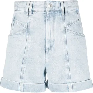 High-Rise Denim Shorts