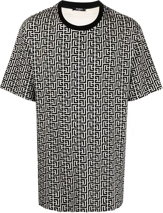 monogram-print short-sleeved T-shirt