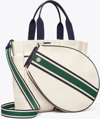 Convertible Stripe Tennis Tote