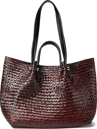 AllSaints Allington Straw Tote (Peat Brown 1) Tote Handbags