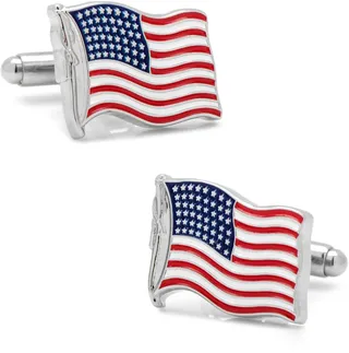 Waving American Flag Cuff Links