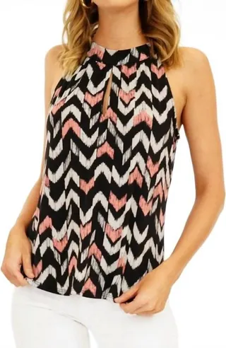 Halter Keyhole Tank in Yvette