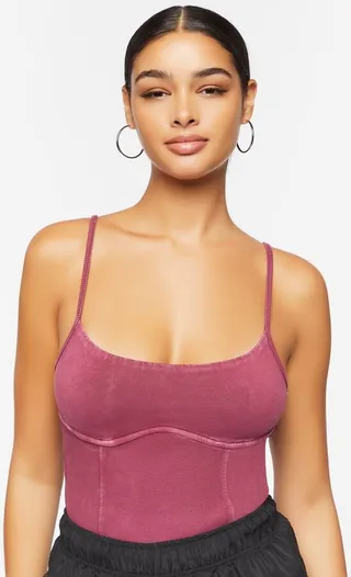 Oil Wash Bustier Cami