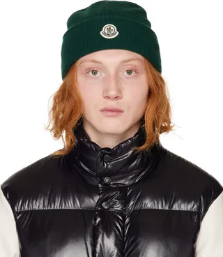 Moncler Genius 7 Moncler FRGMT Hiroshi Fujiwara Green Beanie
