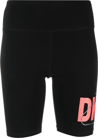 DKNY- Rhinestone Logo High Waist Bike Shorts