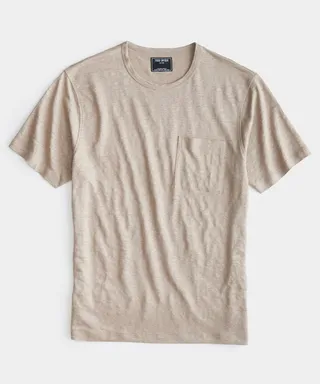Linen Jersey T-Shirt in Desert Beige