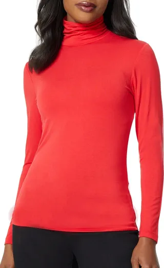 Ruched Turtleneck Top