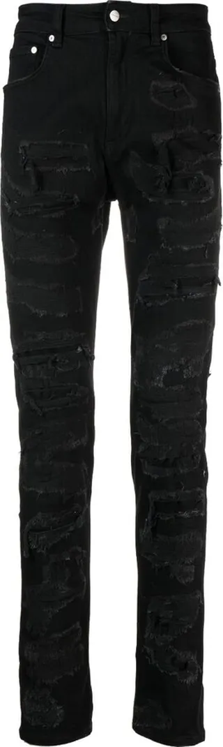Black Distressed Skinny Jeans