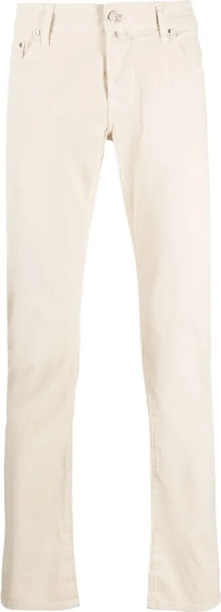 Mid-Rise Straight-Leg Trousers