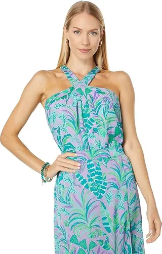 Lilly Pulitzer Rori Top (Purple Iris On The Chase) Women's Clothing