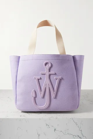 JW Anderson - Cabas Appliquéd Canvas Tote - Purple
